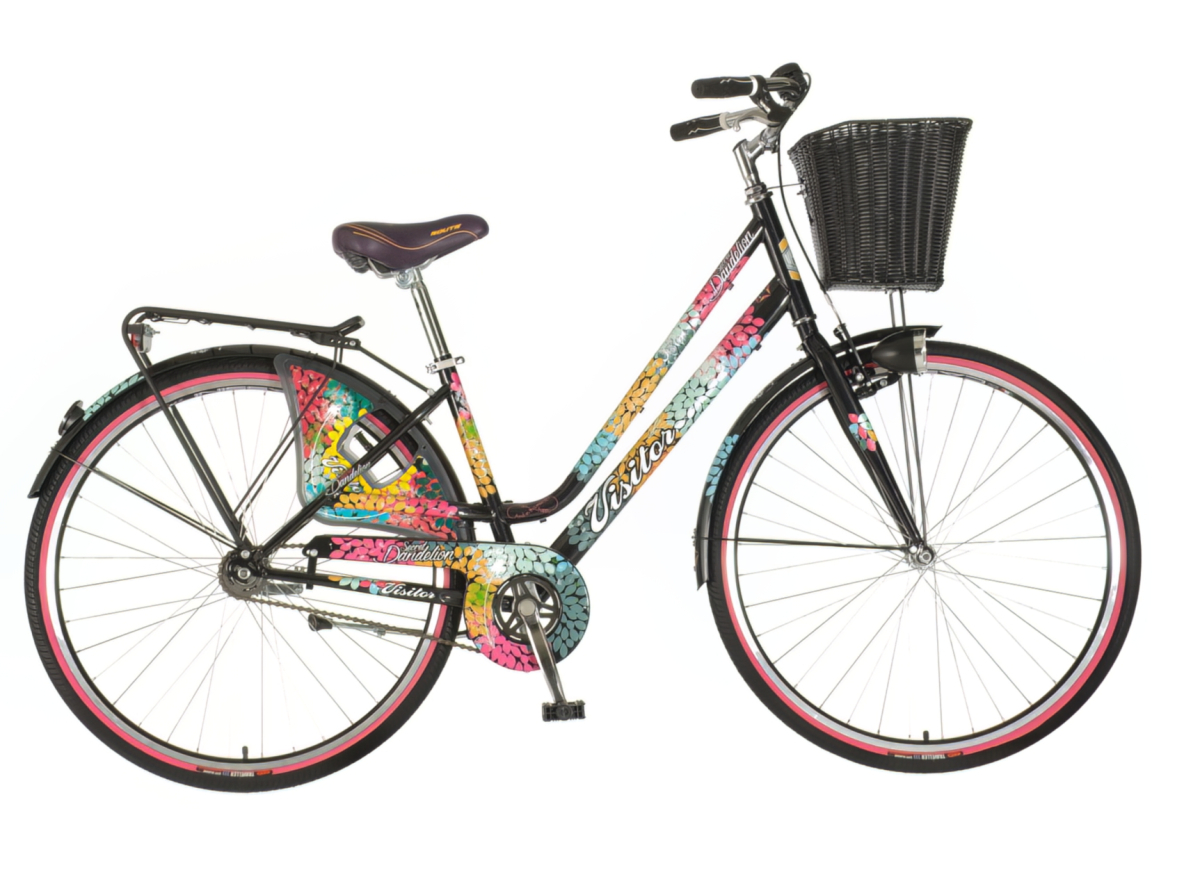 Crno multikolor dandelion ženska bicikla -fas288f