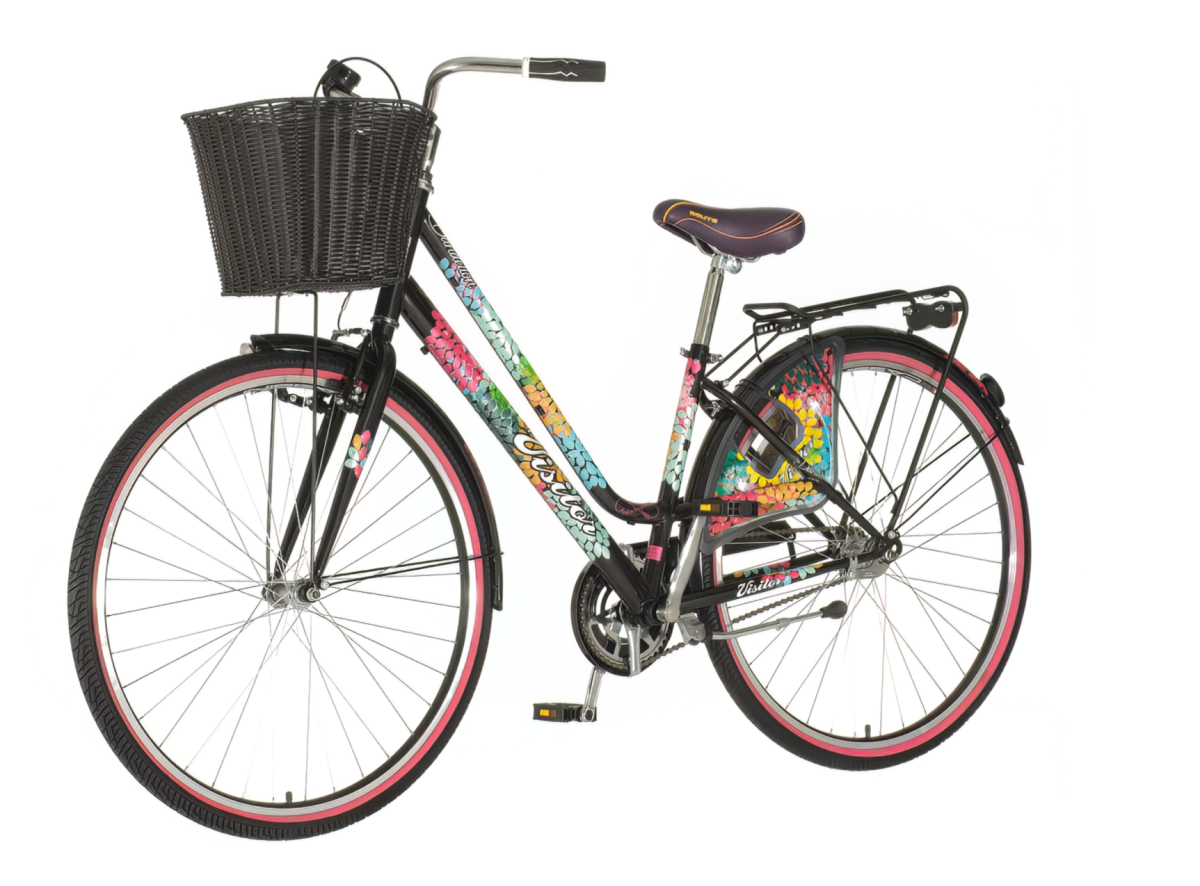 Crno multikolor dandelion ženska bicikla -fas288f