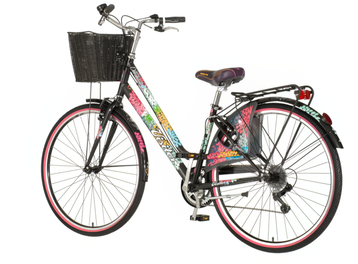 Crno multikolor dandelion ženska bicikla -fas288s6