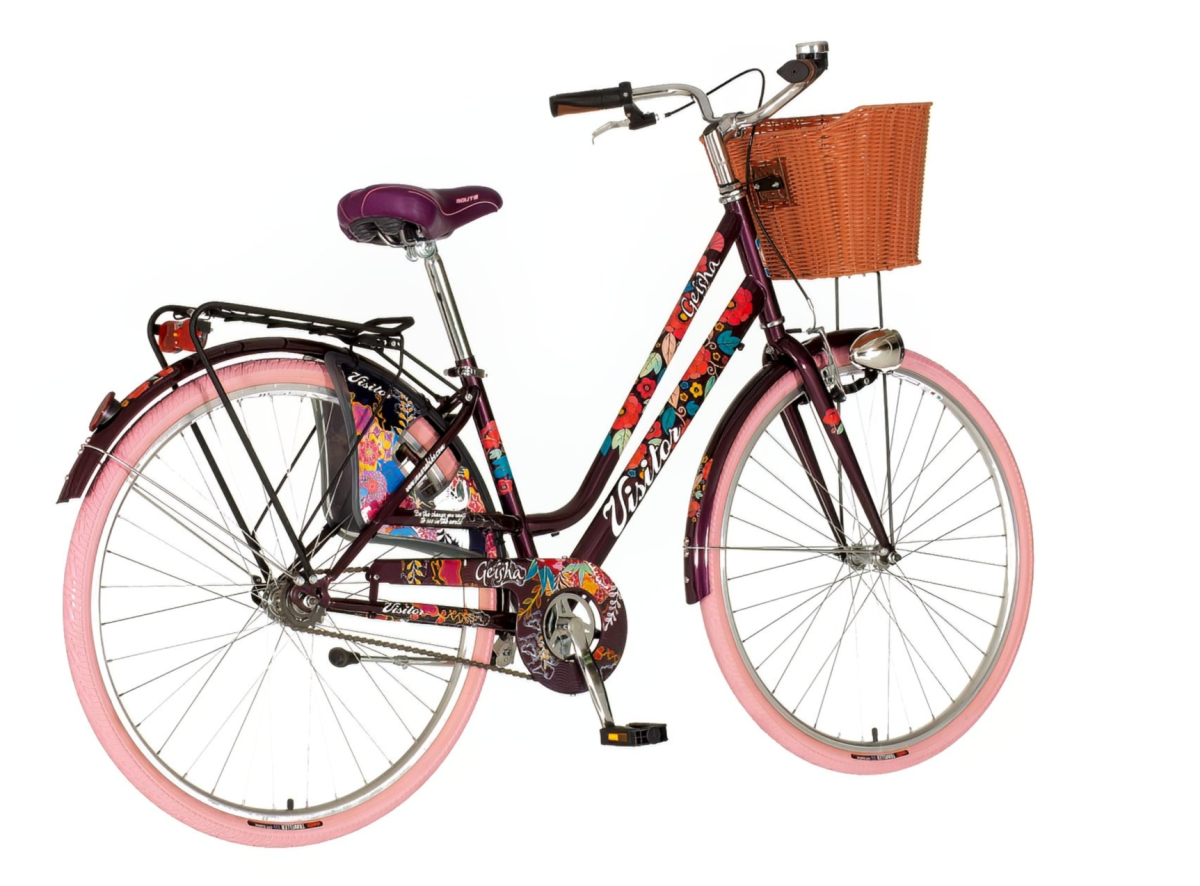 Ljubičasto roza geisha ženska bicikla -fas282f