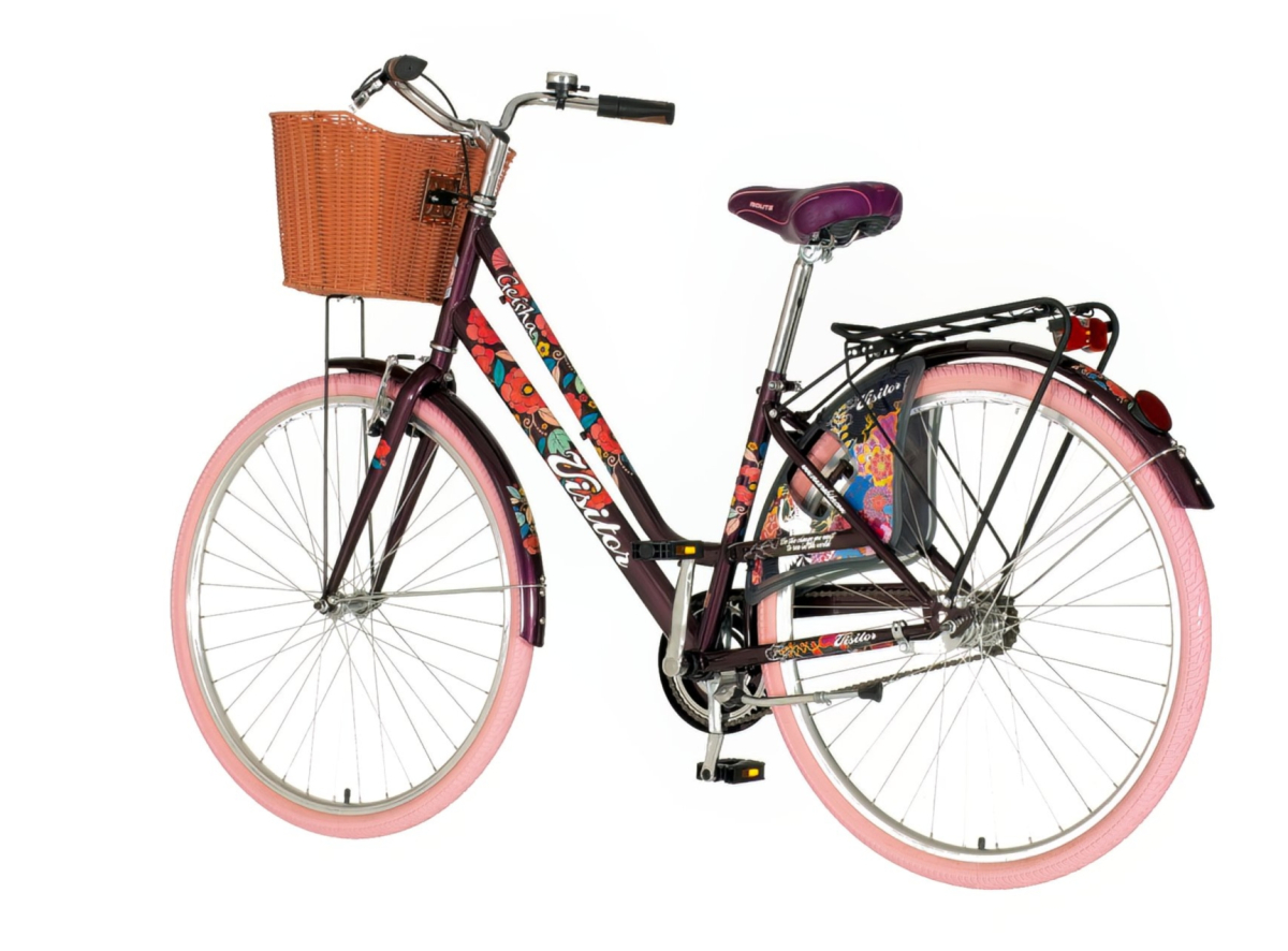 Ljubičasto roza geisha ženska bicikla -fas282f