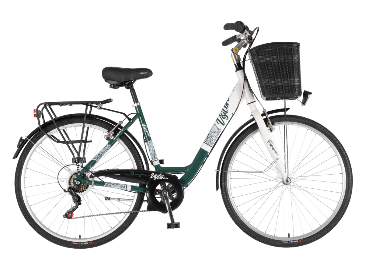 BICIKL FASHION VISITOR BLOOM 28" ALU 19" V-BRAKE  6 BRZINA 155-178CM (S/M) ZELENO BELI