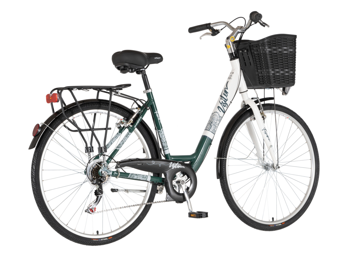 BICIKL FASHION VISITOR BLOOM 28" ALU 19" V-BRAKE  6 BRZINA 155-178CM (S/M) ZELENO BELI