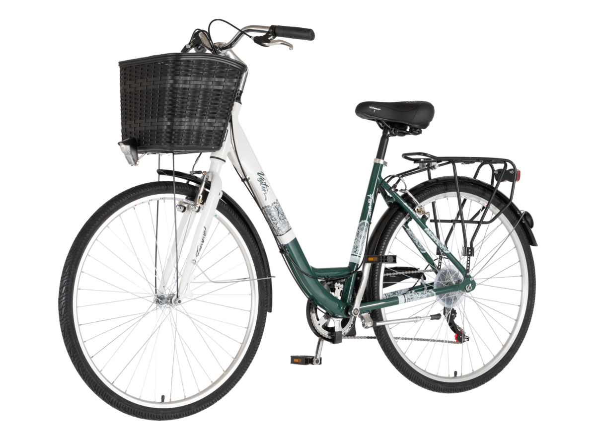 BICIKL FASHION VISITOR BLOOM 28" ALU 19" V-BRAKE  6 BRZINA 155-178CM (S/M) ZELENO BELI