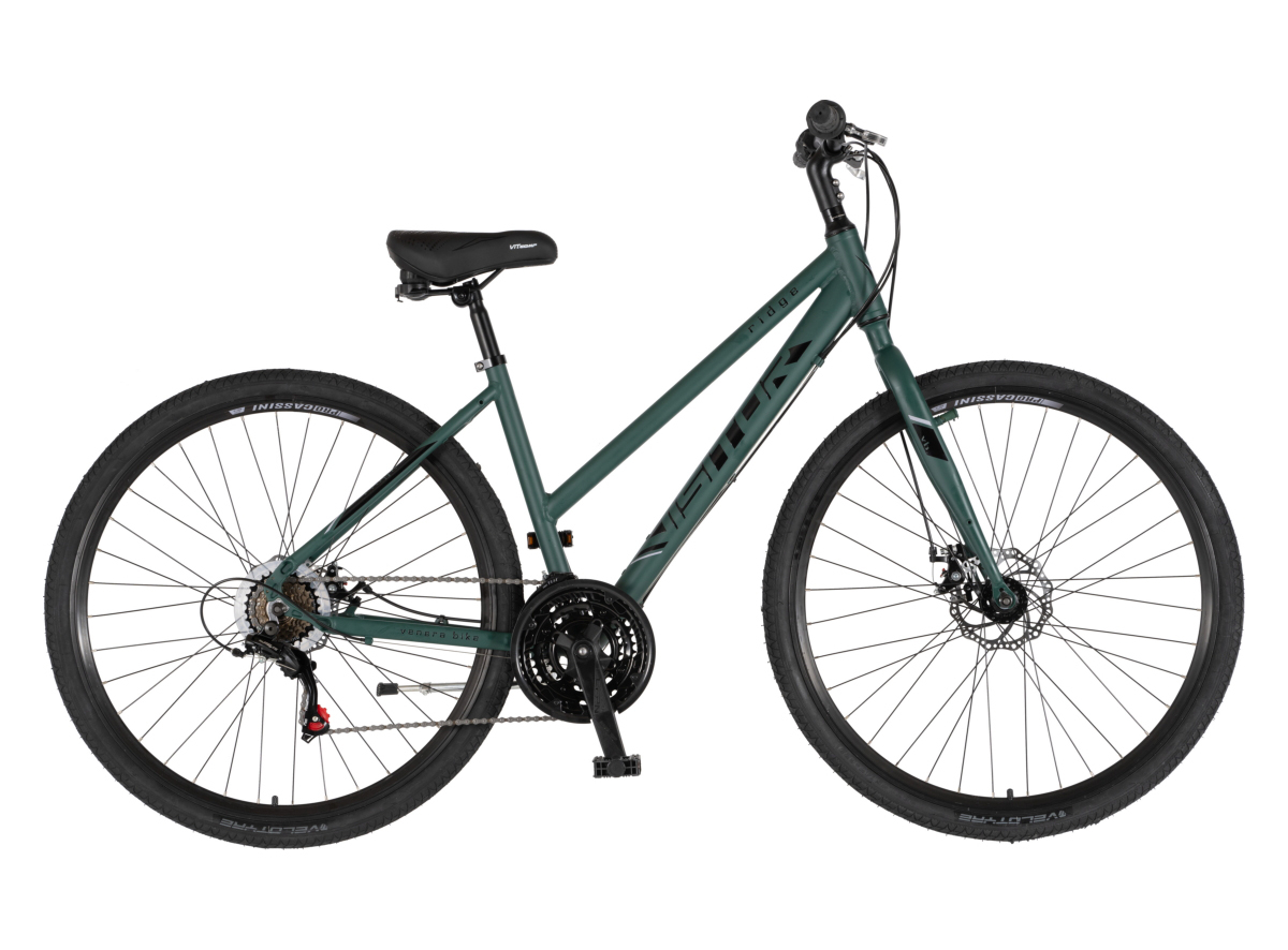 BICIKL CITY VISITOR RIDGE 28" ALU 17" DISK DUPLI 18 BRZINA 167-192CM(L/XL) ZELENI MAT