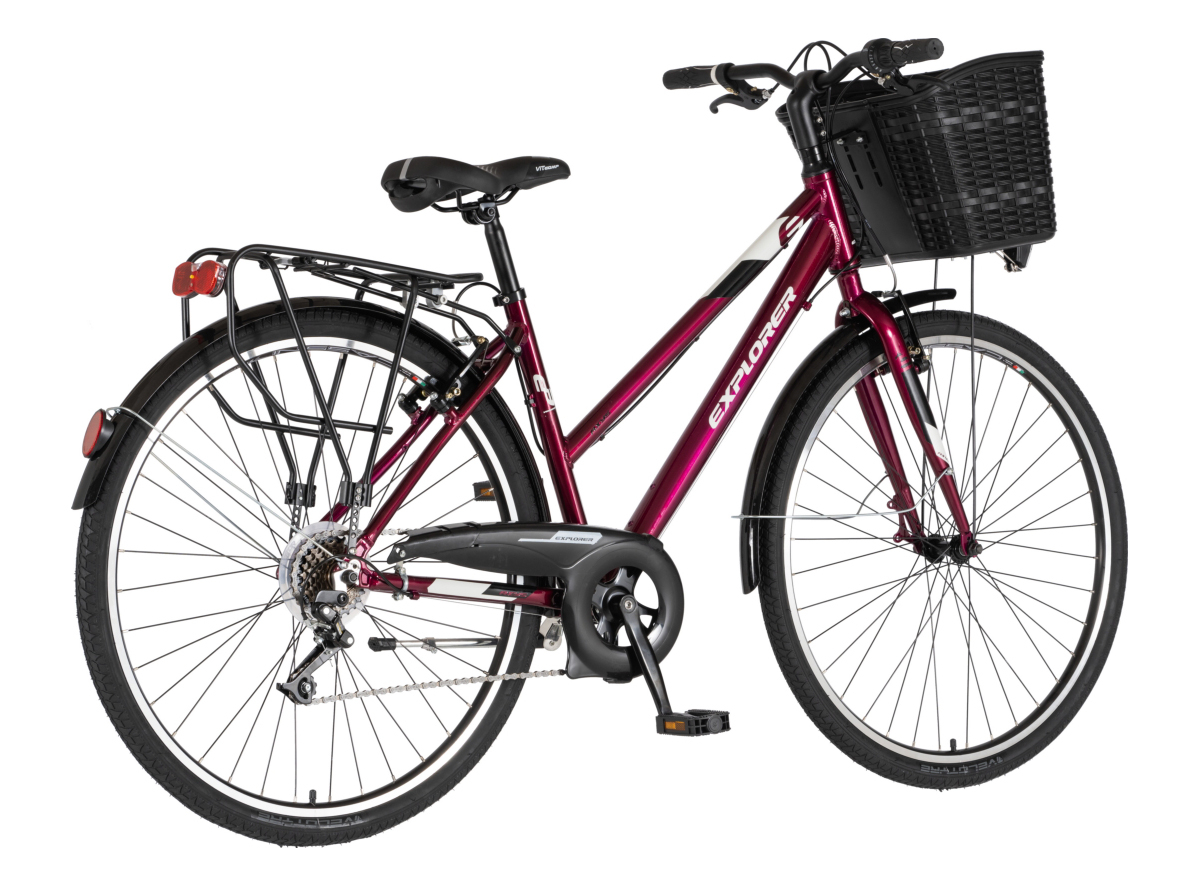 BICIKL TOUR EXPLORER AXYS LADY 28" ALU 18" V-BRAKE  6 BRZINA 155-178CM (S/M) BORDO PERLA UV SJAJ