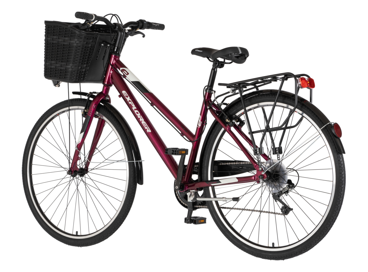 BICIKL TOUR EXPLORER AXYS LADY 28" ALU 18" V-BRAKE  6 BRZINA 155-178CM (S/M) BORDO PERLA UV SJAJ