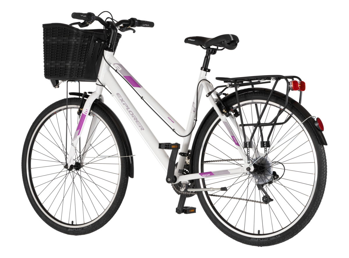 BICIKL TOUR EXPLORER AXYS LADY PRO 28" ALU 21" V-BRAKE  18 BRZINA 167-192CM (L/XL) BELO LJUBIČASTI P