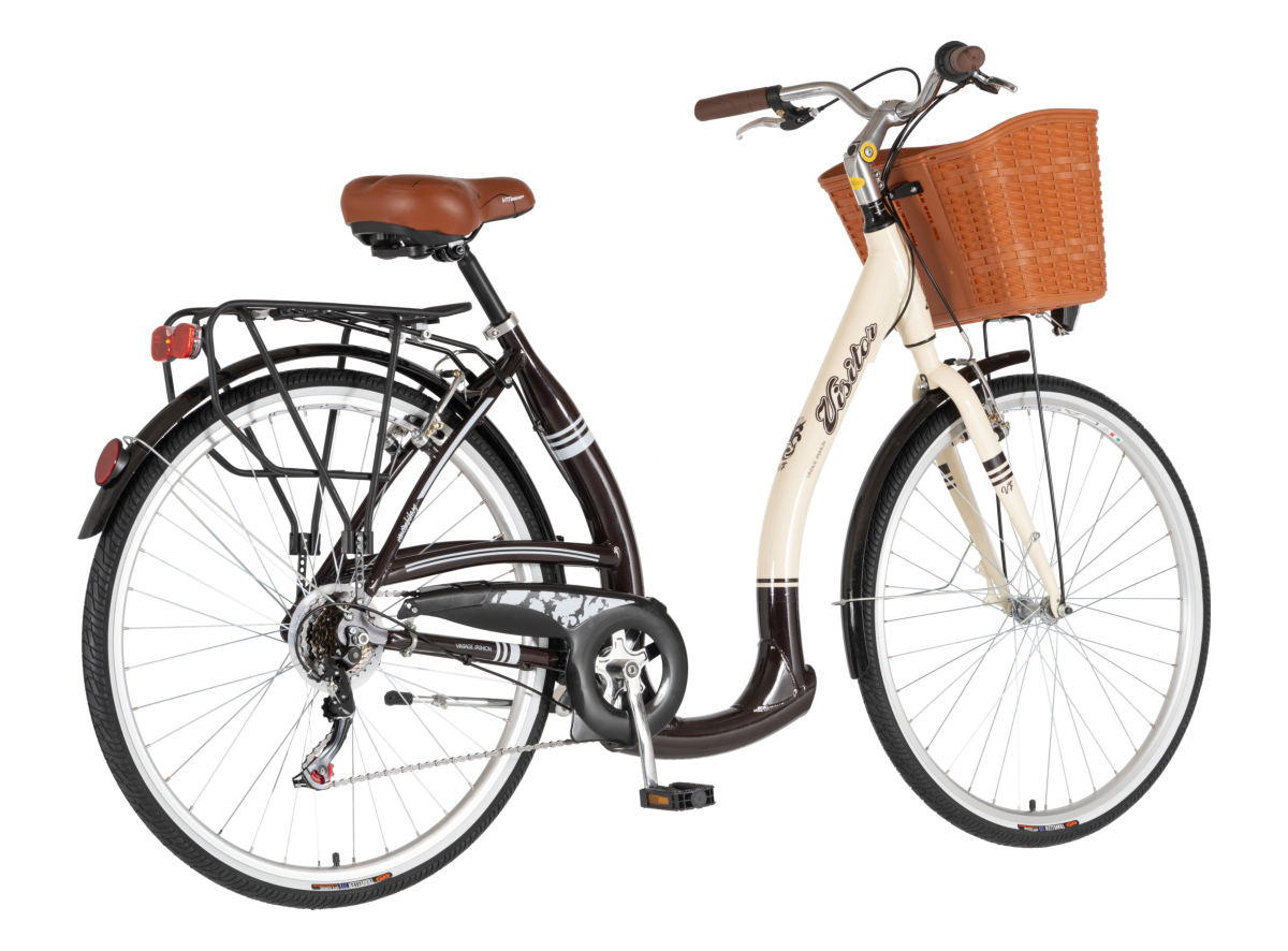BICIKL CITY VISITOR VINTAGE 28" ALU 19" V-BRAKE  6 BRZINA 167-192CM (L/XL) BEŽ BRAON PERLA MAT UV