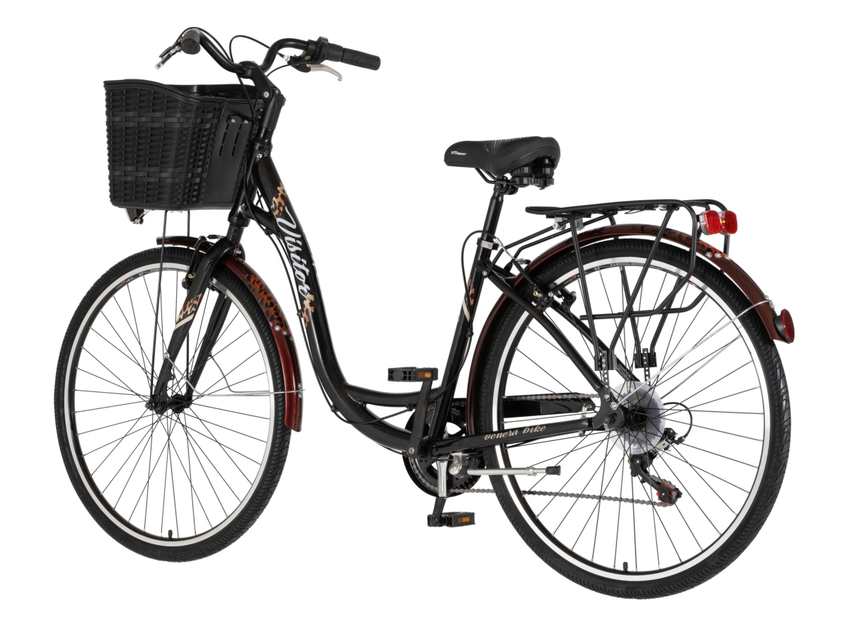 BICIKL FASHION VISITOR SAVANNA 28" ALU 18" V-BRAKE  6 BRZINA 155-178CM (S/M) CRNI LEOPARD PERLA