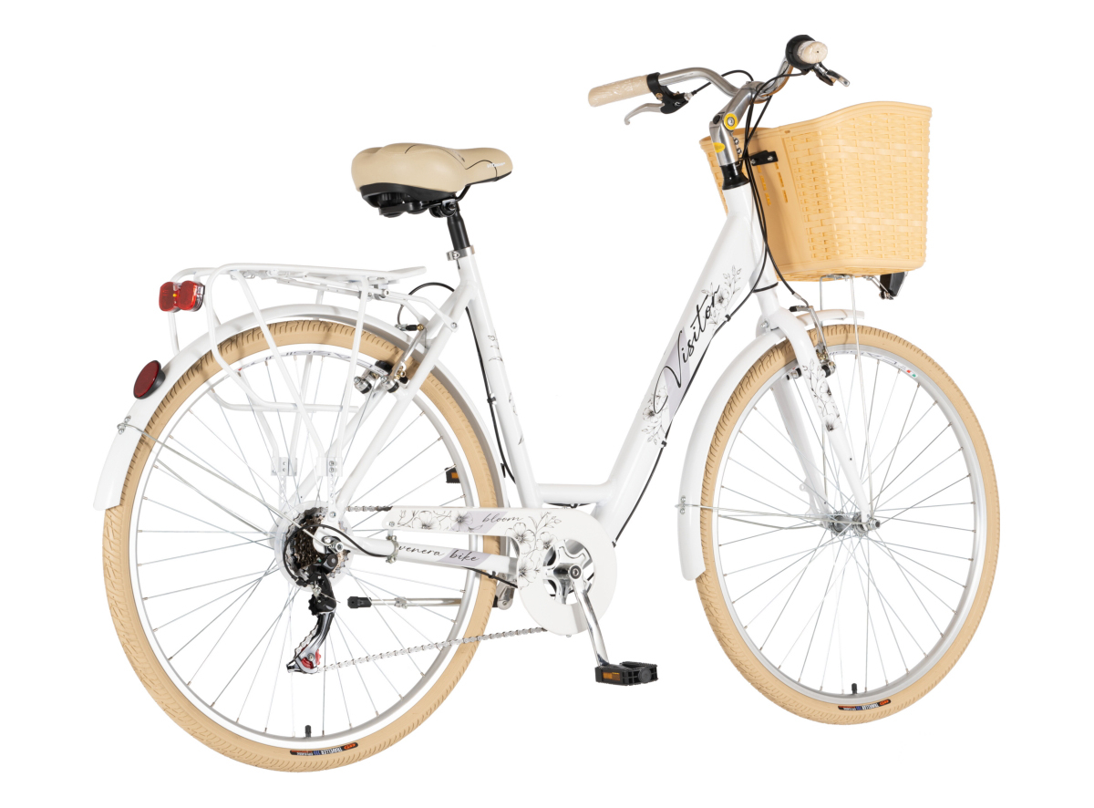 BICIKL FASHION VISITOR BLOOM 28" ALU 21" V-BRAKE  6 BRZINA 155-178CM (S/M) BELI PERLA