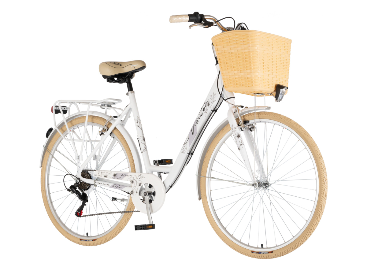 BICIKL FASHION VISITOR BLOOM 28" ALU 21" V-BRAKE  6 BRZINA 155-178CM (S/M) BELI PERLA