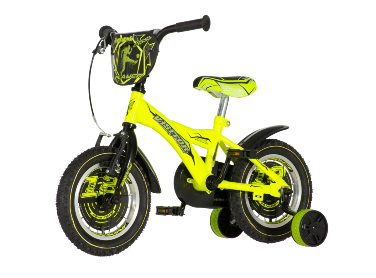 Bicikl Visitor Player 12" neon žuto crni