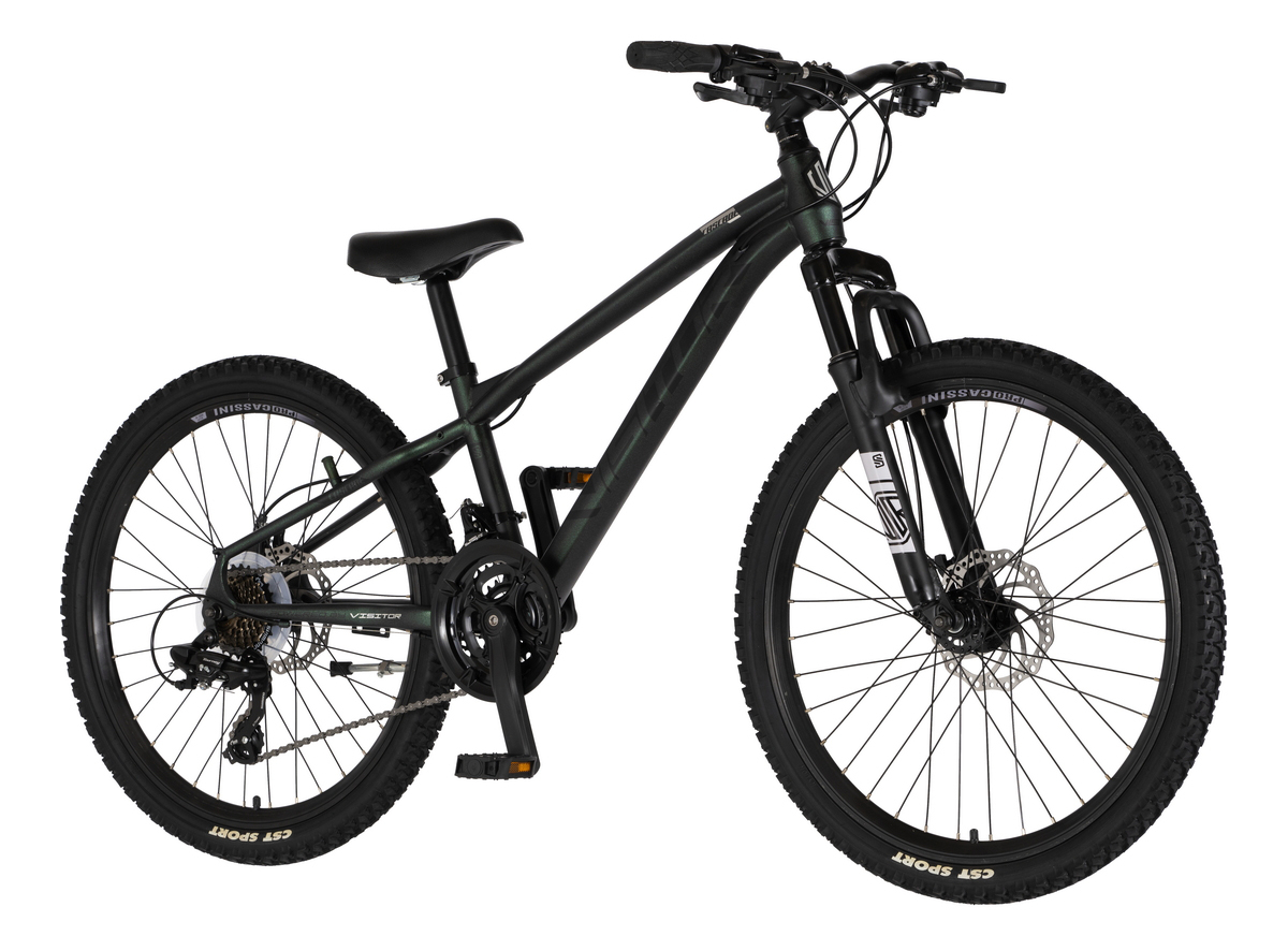 BICIKL JUNIOR 24 VISITOR CASCADE 24" AMORTIZER 12" DISK DUPLI 21 BRZINA 142-165CM (S) KAMELEON