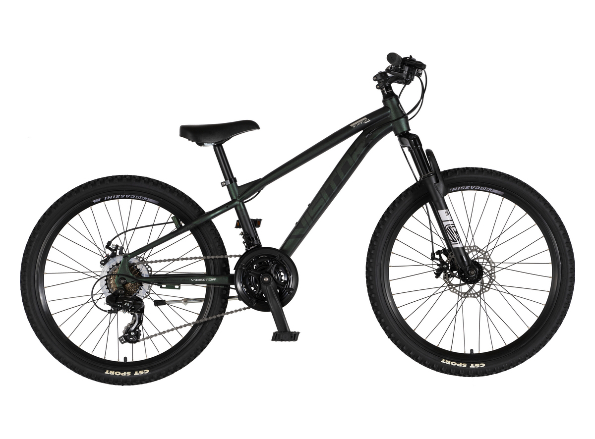 BICIKL JUNIOR 24 VISITOR CASCADE 24" AMORTIZER 12" DISK DUPLI 21 BRZINA 142-165CM (S) KAMELEON