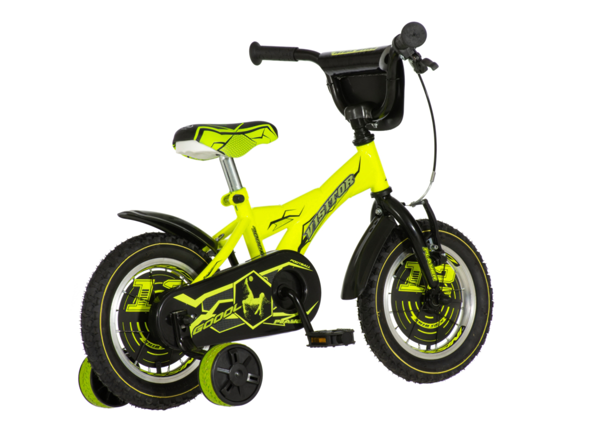 Bicikl Visitor Player 12" neon žuto crni