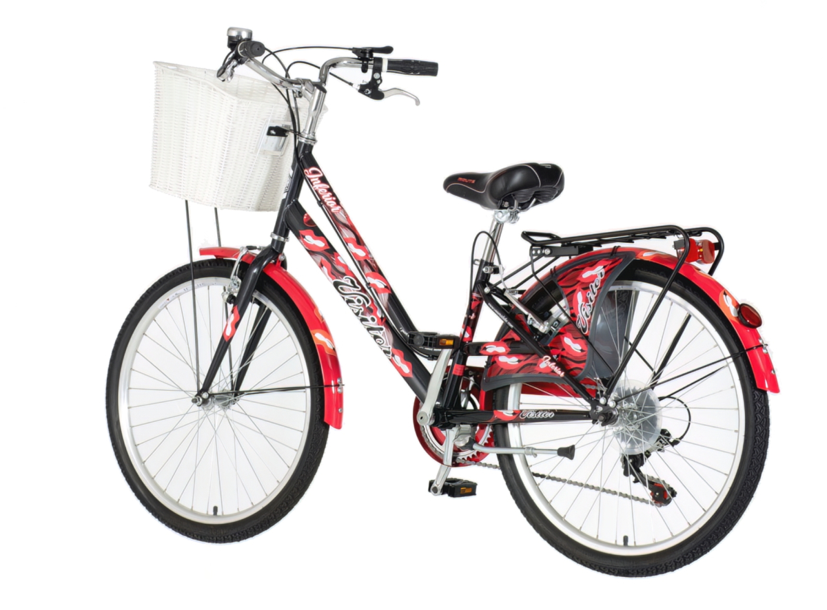 Bicikl Visitor Fashion Inferior 24" crno crveni