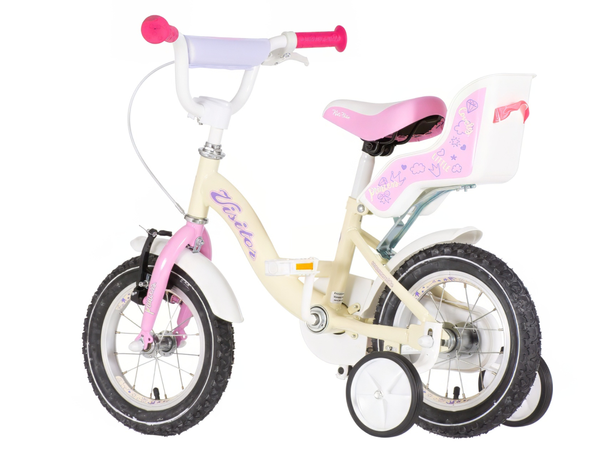Bicikl Visitor Lovely little princess 12" belo roze