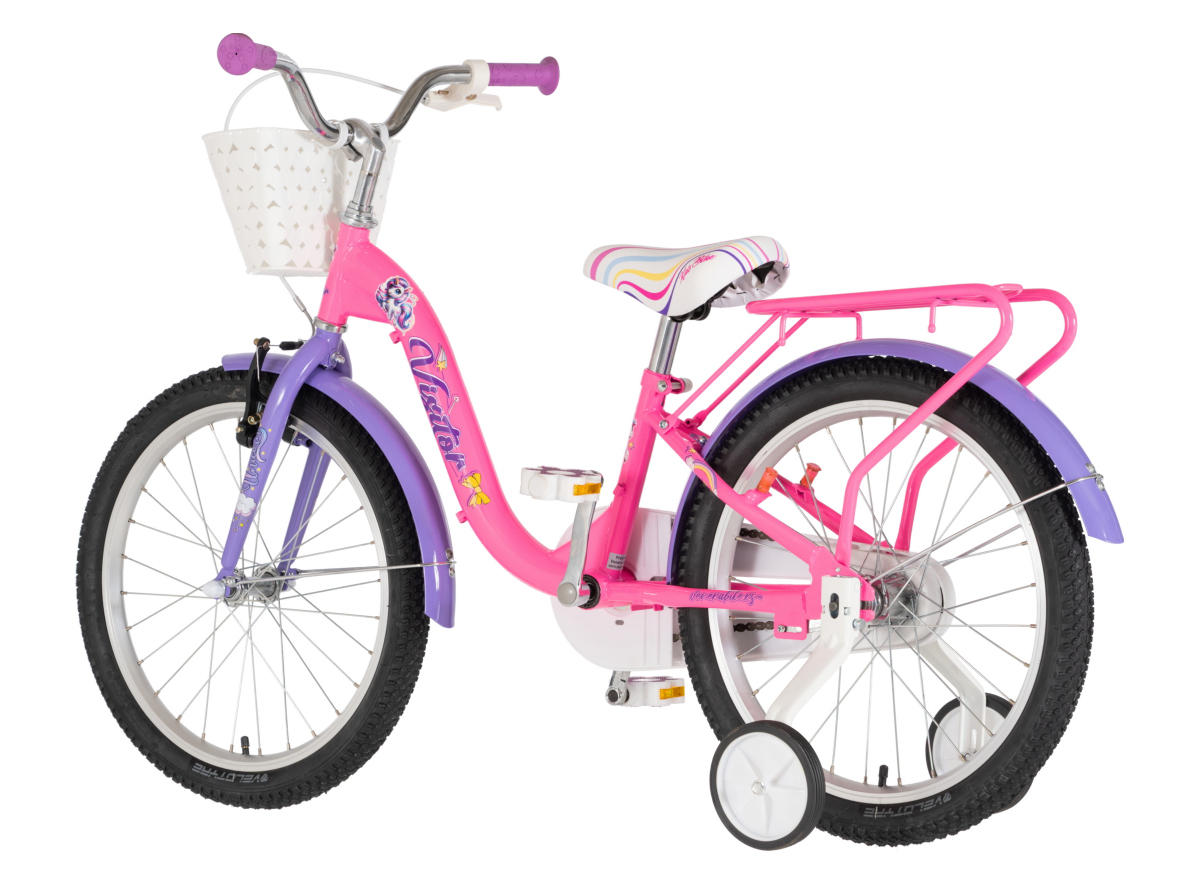 BICIKL KIDS VISITOR UNICORN 20" 10" V-BRAKE  KONTRA 115-135CM (20") ROZE UV SJAJ