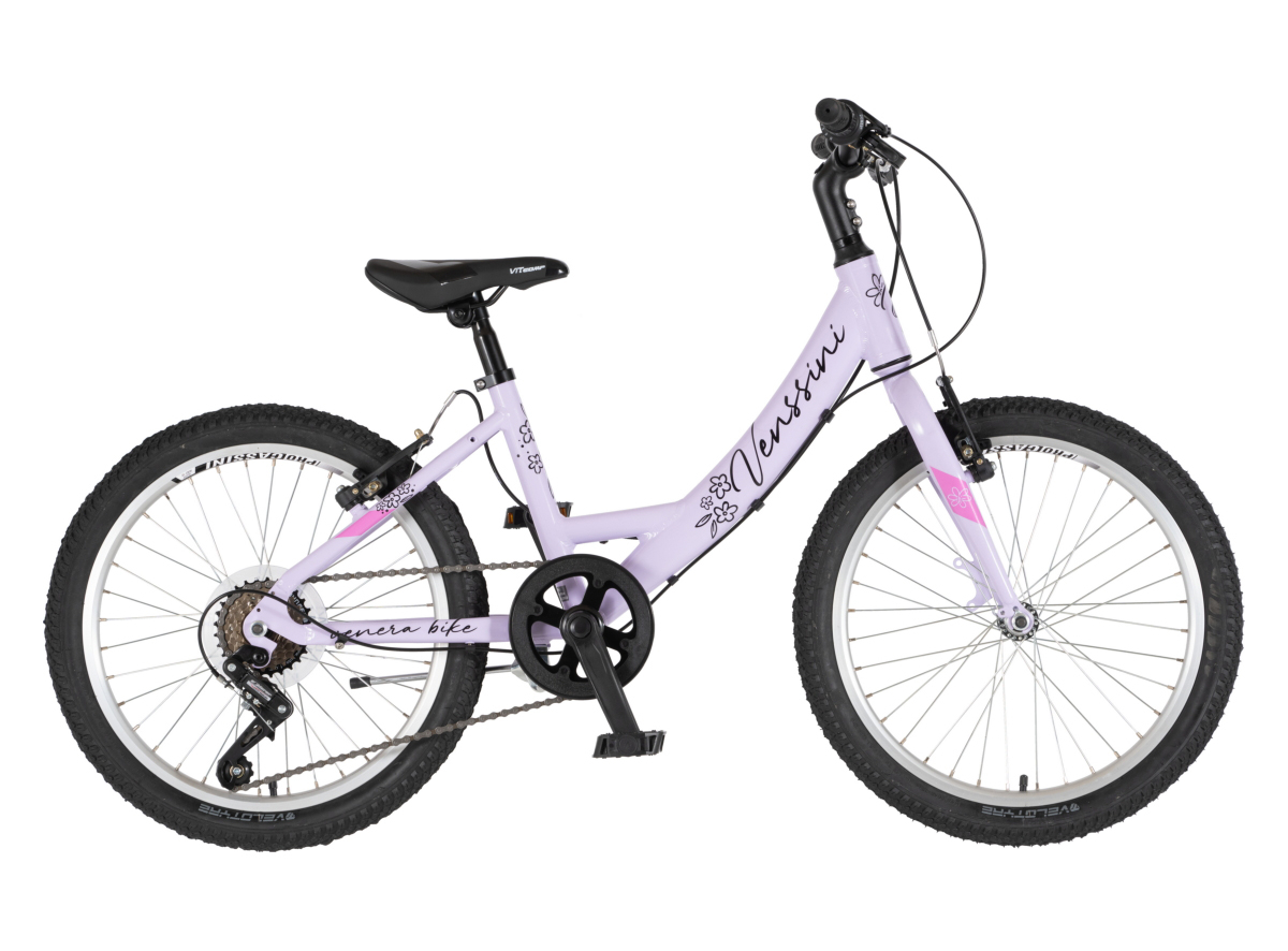BICIKL JUNIOR 20 VENSSINI PARMA ALU 20" ALU 12" V-BRAKE 6 BRZINA 132-155CM (XS) LJUBIČASTI SJAJ UV