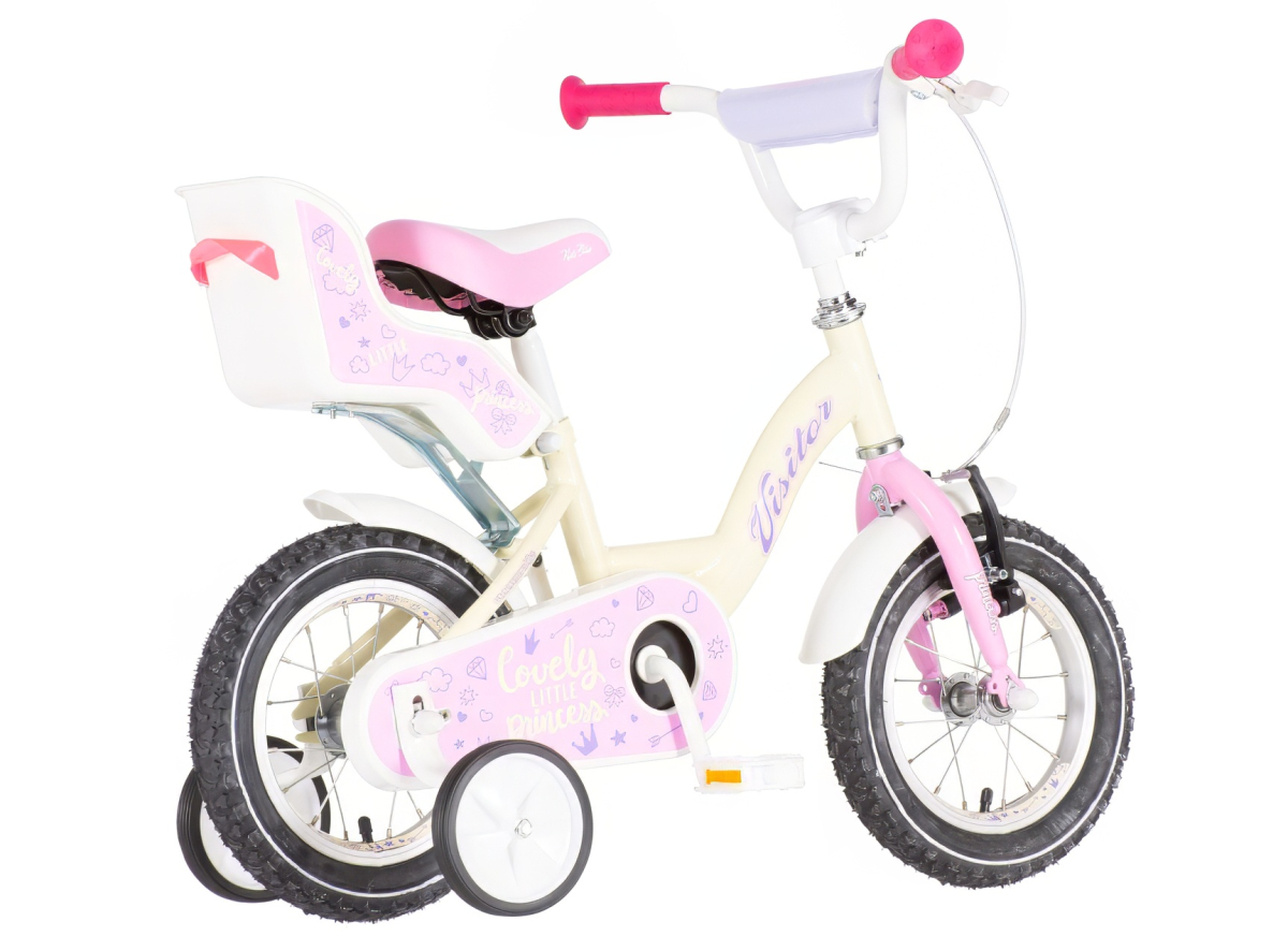Bicikl Visitor Lovely little princess 12" belo roze