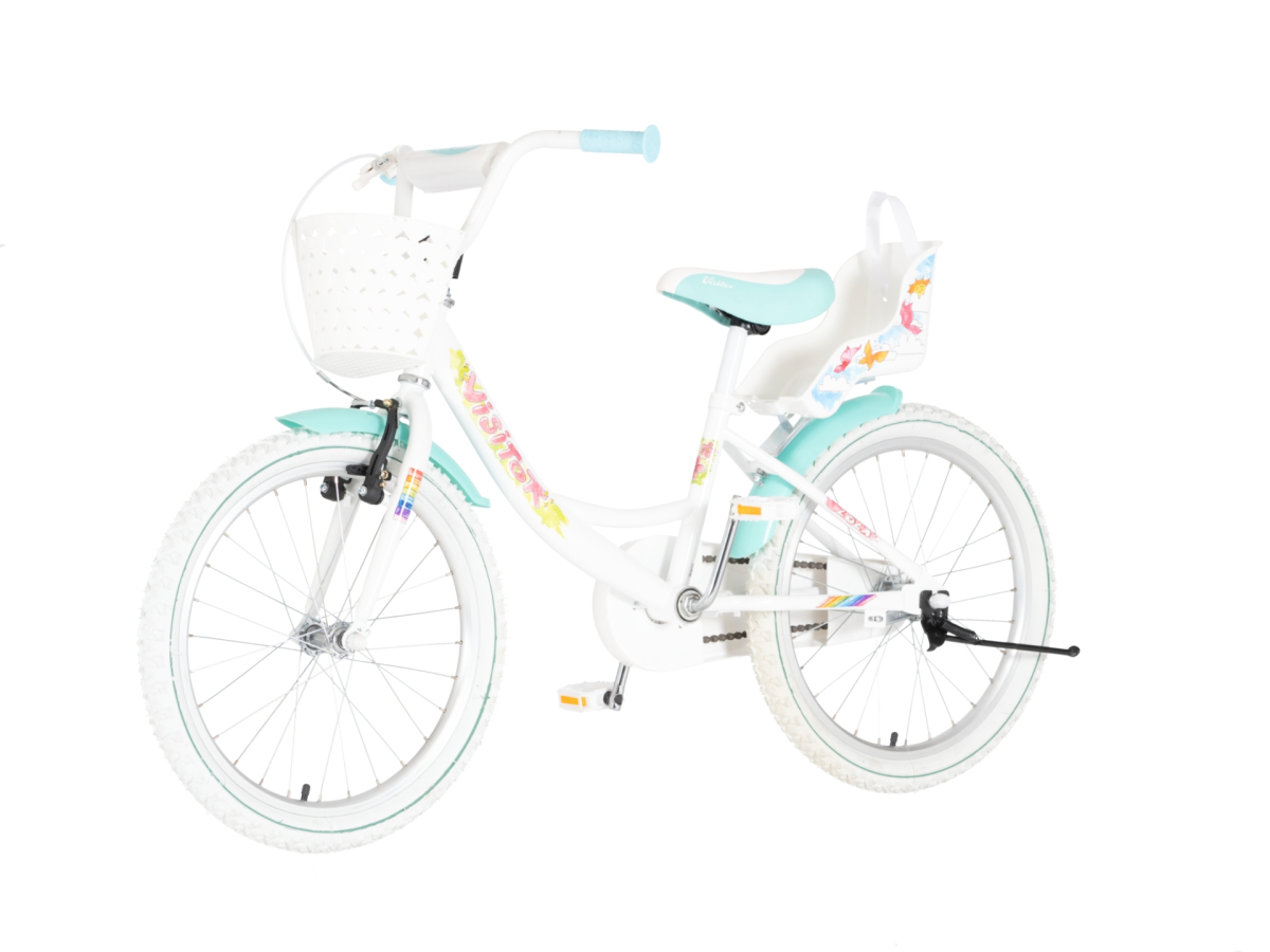 BICIKL KIDS VISITOR LOLA 20" 11" V-BRAKE  KONTRA 115-135CM (20") BELO ROZE PERLA