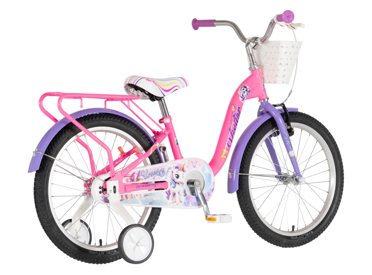 BICIKL KIDS VISITOR UNICORN 20" 10" V-BRAKE  KONTRA 115-135CM (20") ROZE UV SJAJ
