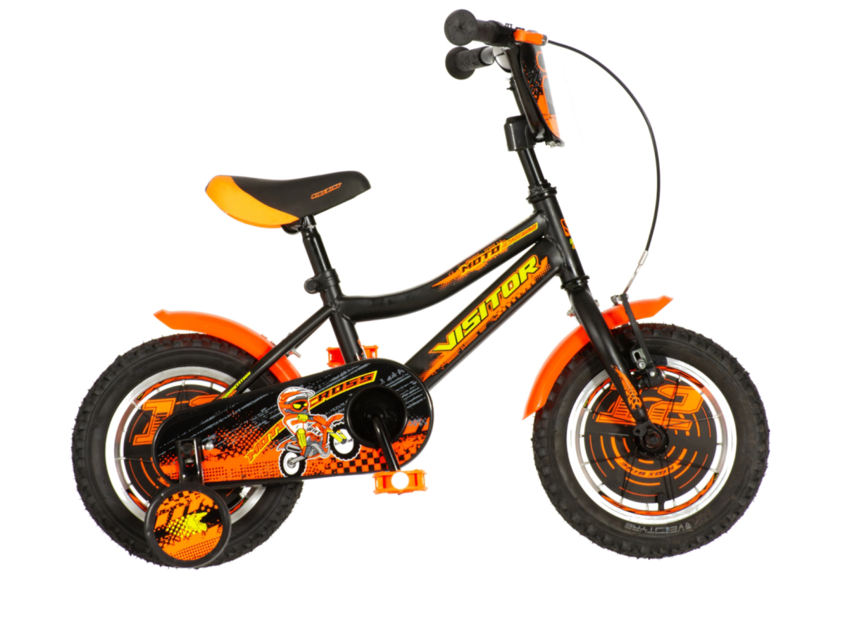 Bicikl Visitor Moto cross 12" crno narandžasti