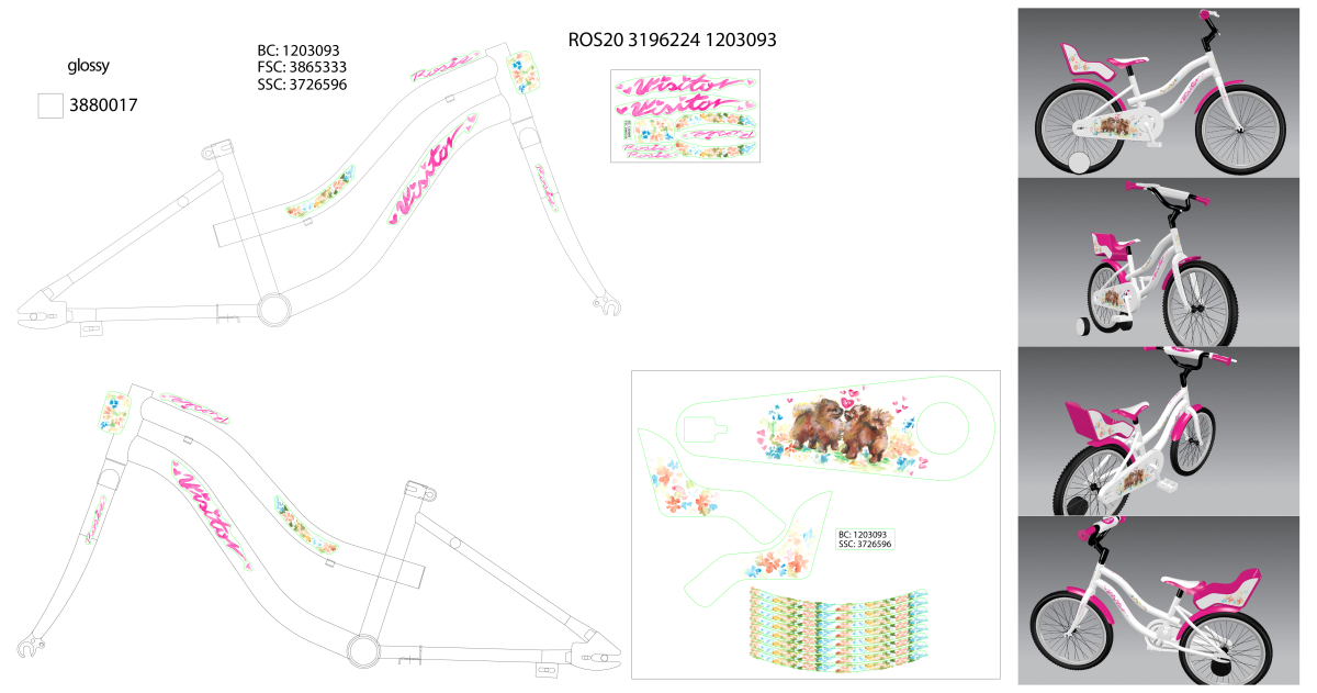 NAL.P.VEN DOG202DZTVKK/24AK14P14/20"11" SET NALEPNICA