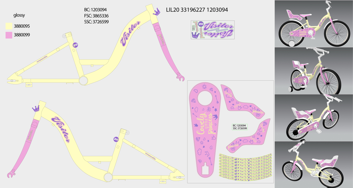 NAL.P.RAM.VEN STICKER LIL202DZTVKK/24AR8P6/20"10"