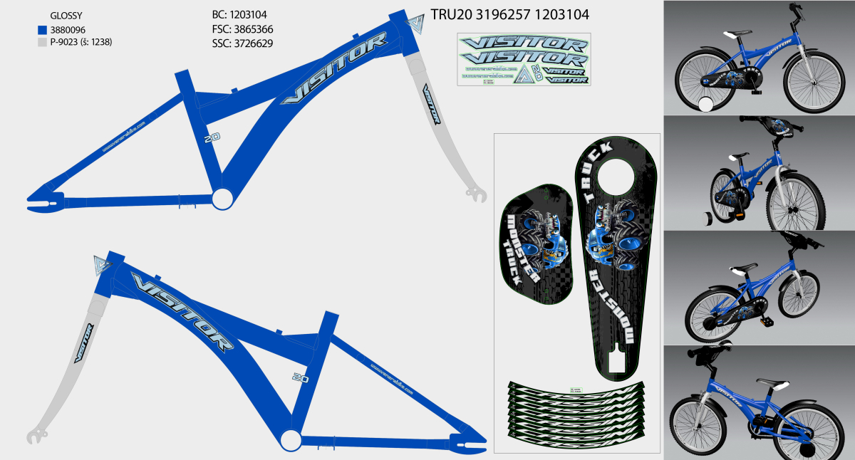 NAL.P.RAM.VEN STICKER TRU202DMTVKK/24AR14P3/20"10"