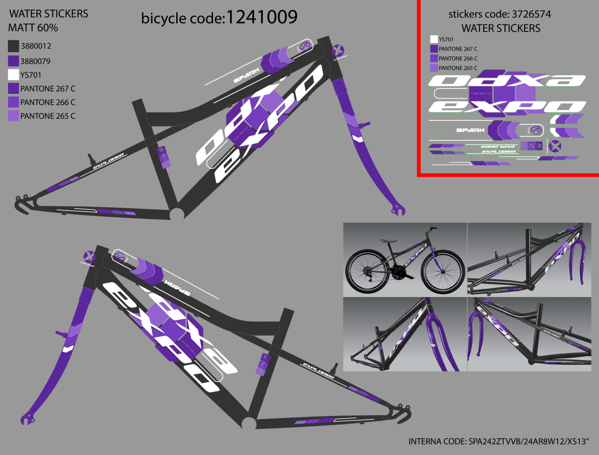 SPA242ZTVVB/24AR8W12/XS13" F.RAM CASSINI ZA  EXPLORER SPARK