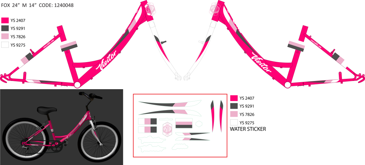 FOX242ZTVVB/24AK10W14/XS14" F.RAM KINA ZA  VISITOR FOX