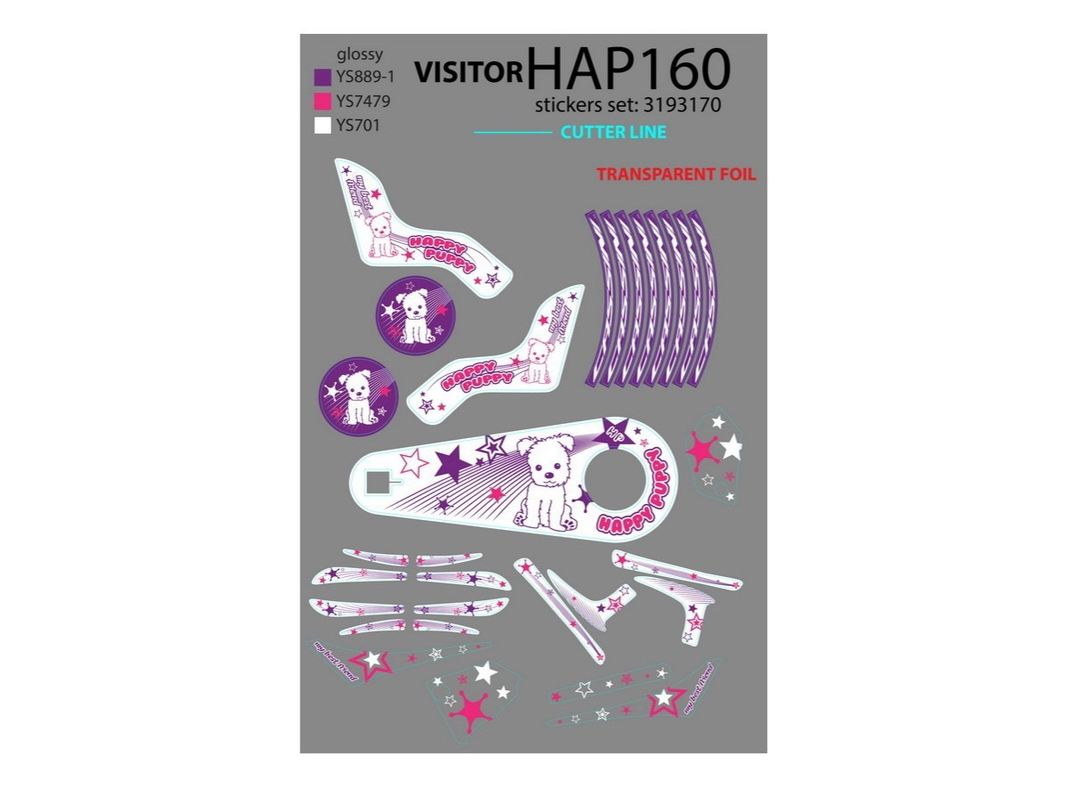 NAL.P.VEN HAP160 SET NALEPICA HAPPY PUPPY 16 ZA POMO.TOC BLATOBR LANC 2017
