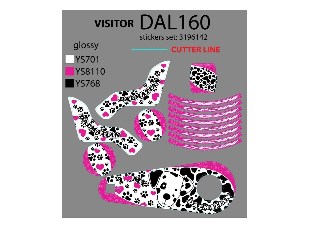 NAL.P.VEN DAL160 DALMATIAN 16 SET NALEPNICA 2020