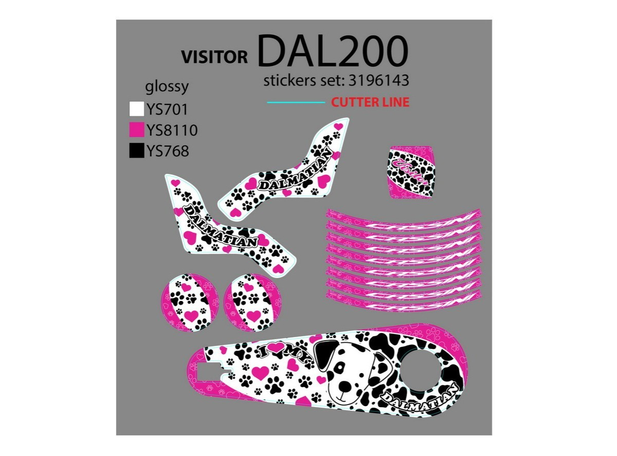 NAL.P.VEN DAL200 DALMATIAN 20 SET NALEPNICA 2020