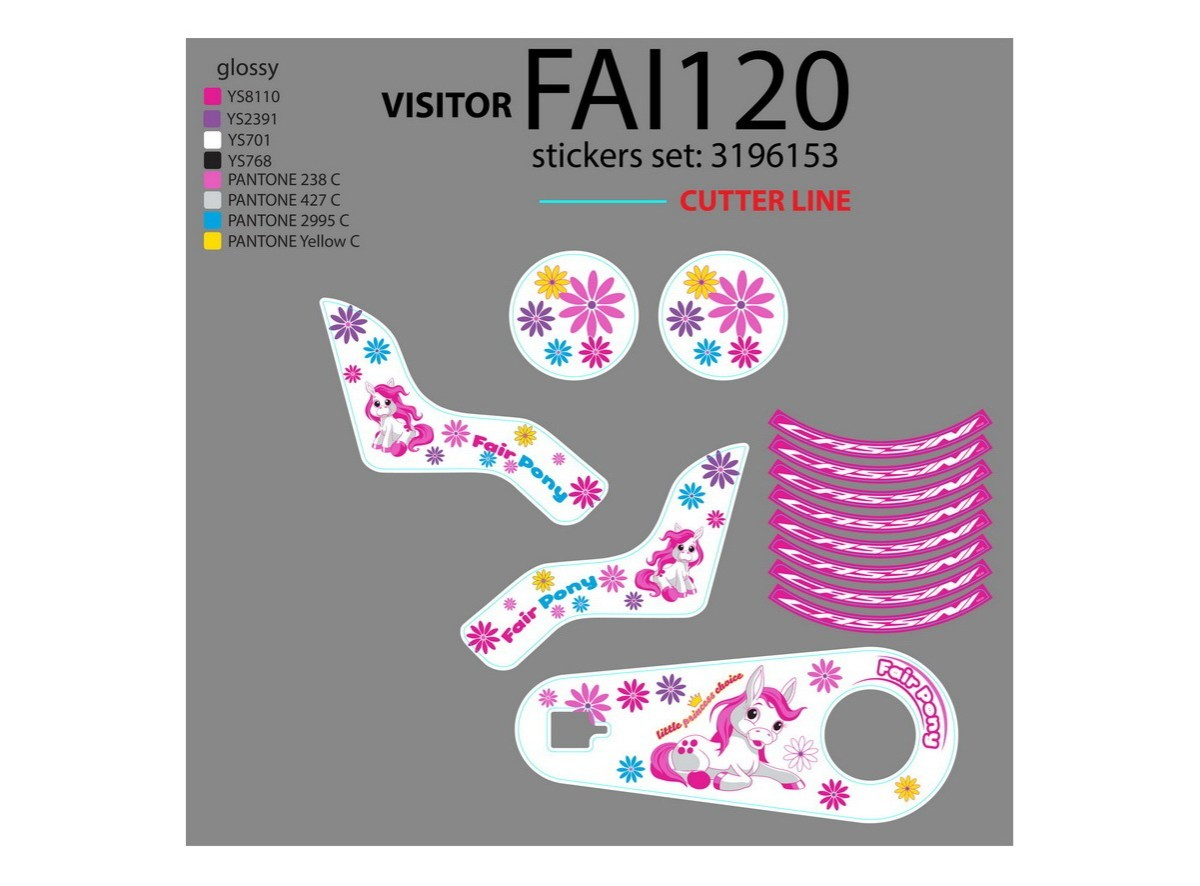 NAL.P.VEN FAI120 FAIR PONY 12 SET NALEPNICA 2020