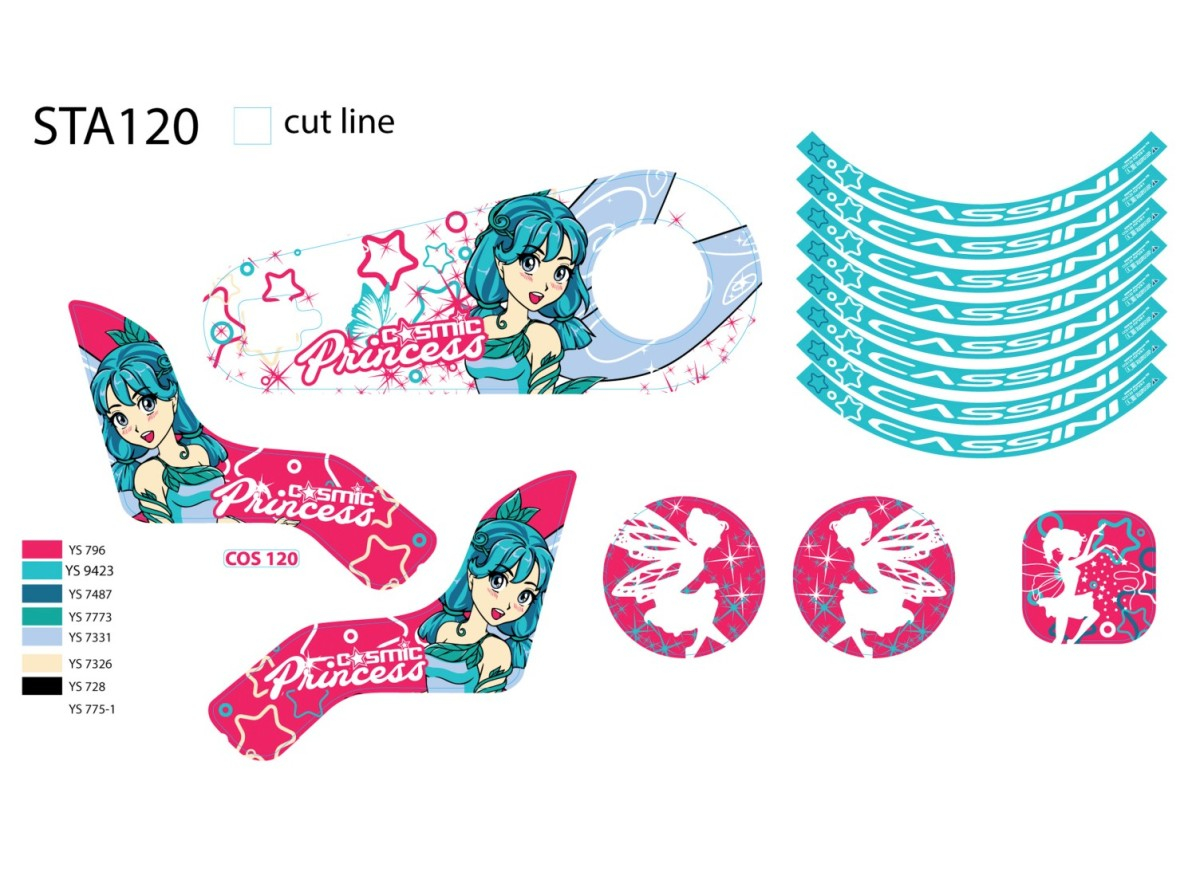 NAL.P.VEN COS120 COSMIC PRINCESS 12 SET NALEPNICA 2020