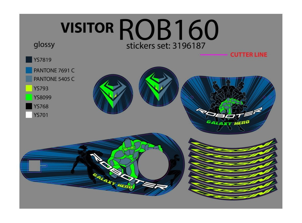 NAL.P.VEN ROB160 ROBOTER 16 SET NALEPNICA 2020