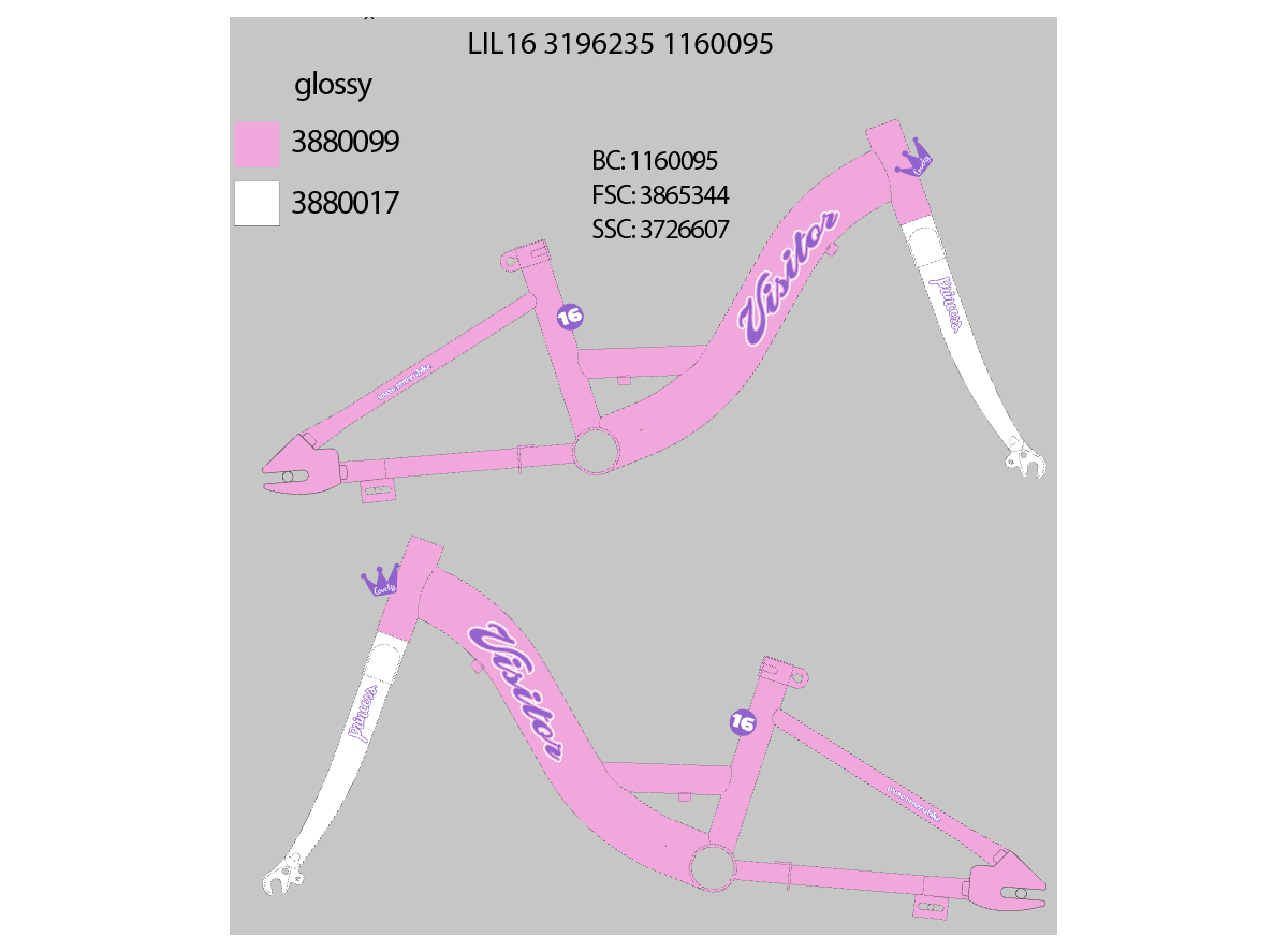 LIL162DZTVKK/24AR8P9/16"9" F.RAM CASSINI ZA  VISITOR LOVELY LIL PRICESS