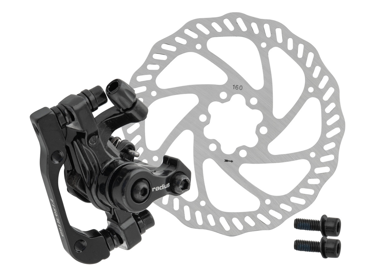 Disk kočnica zadnja radius mehanička crna set sa diskom