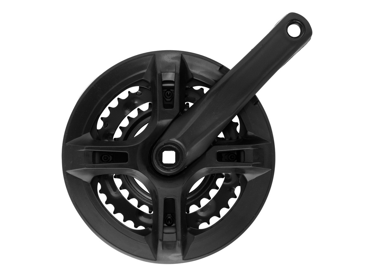 Srednji pogon true wheel čelik crni sa štitnikom 28/38/48,170mm