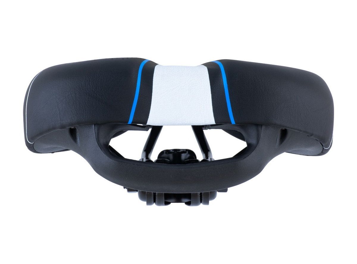 Sedlo electro sa držačem crno plavo bele linije