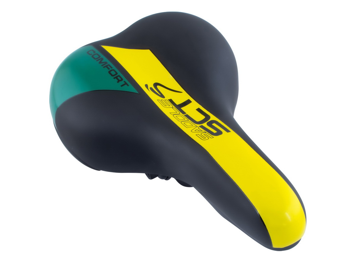 Sedlo mtb stip crno žuto zeleno