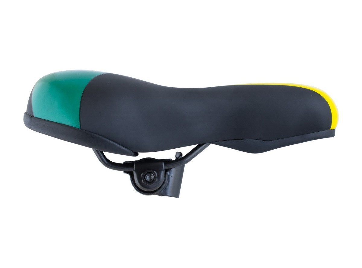 Sedlo mtb stip crno žuto zeleno