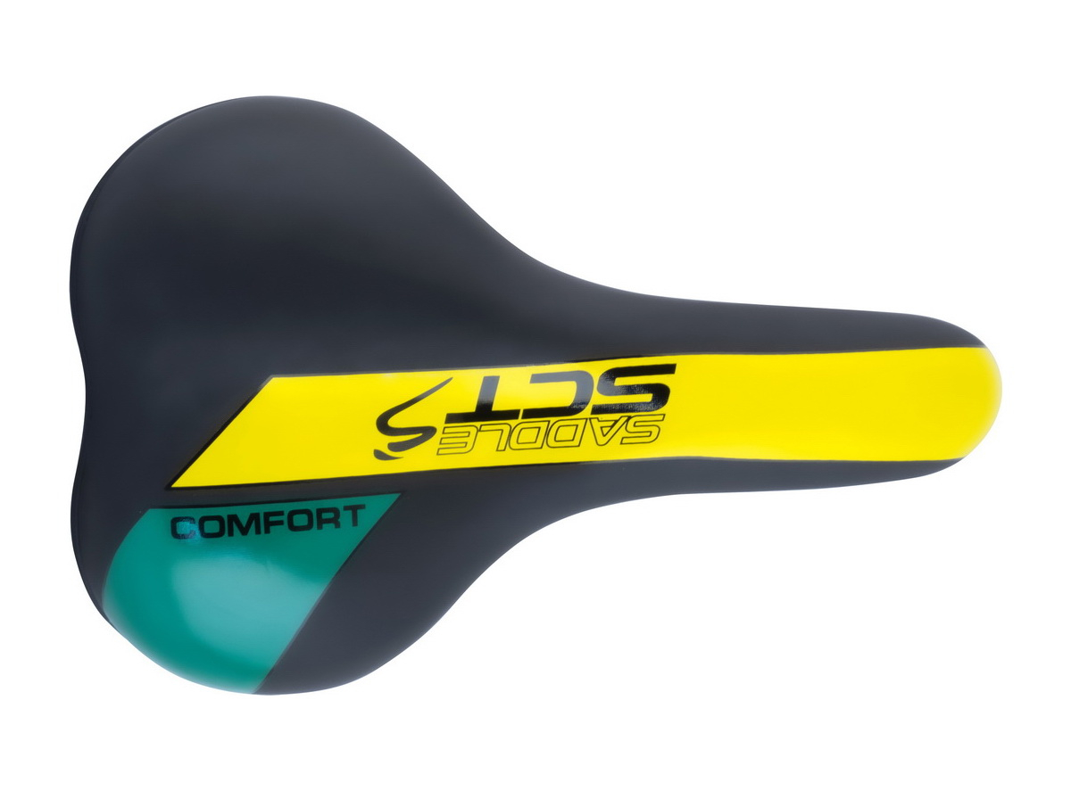 Sedlo mtb stip crno žuto zeleno