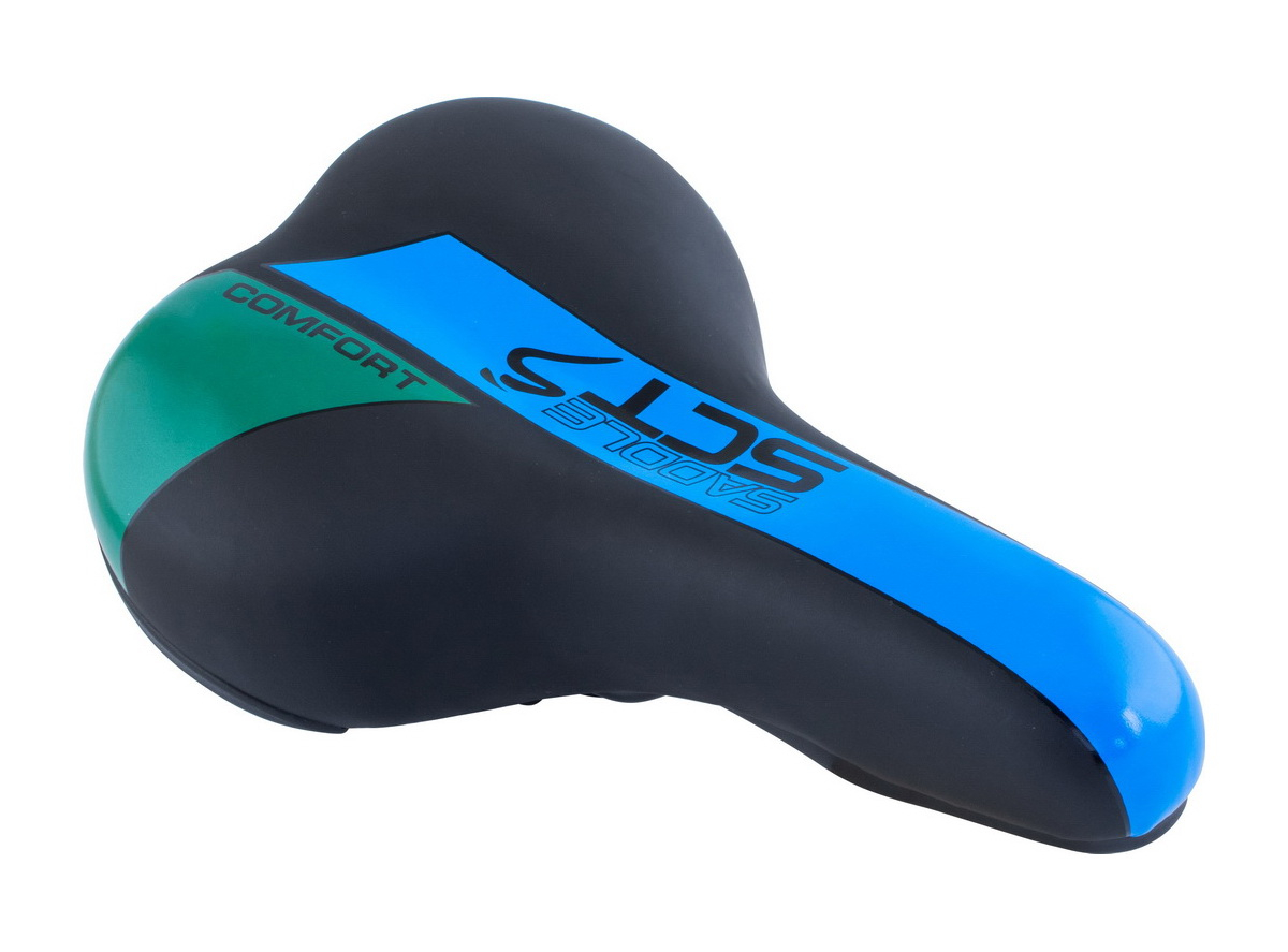 Sedlo mtb stip crno plavo zeleno