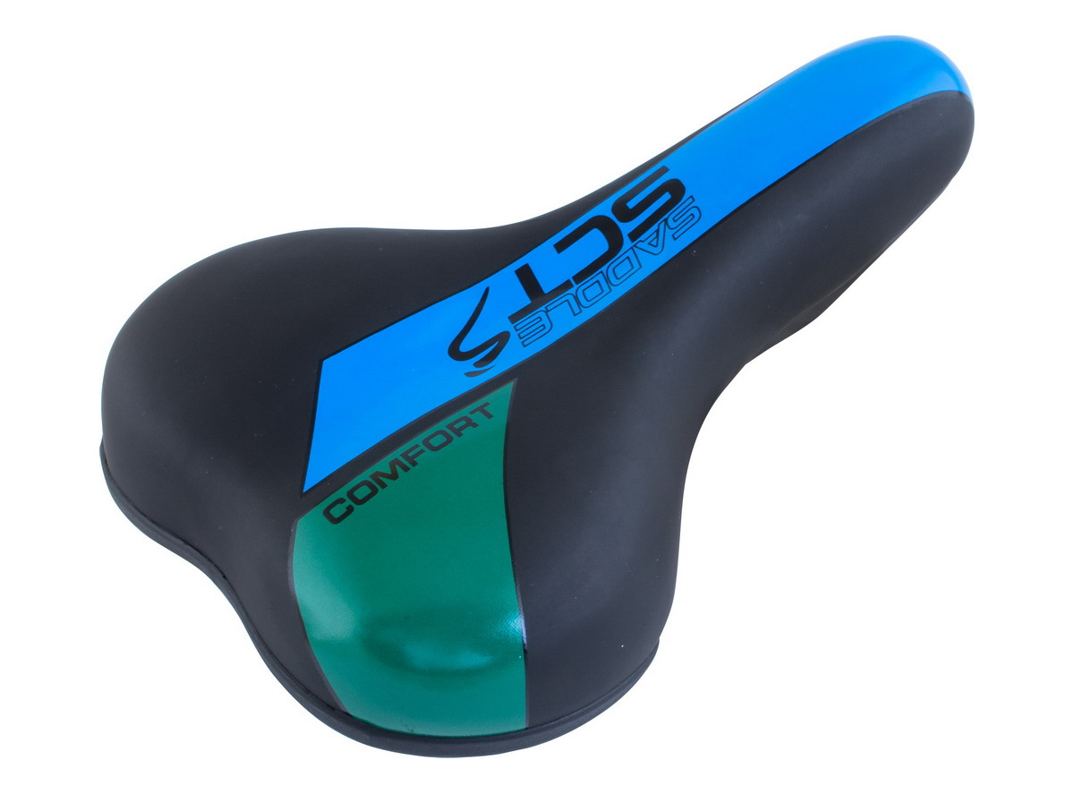 Sedlo mtb stip crno plavo zeleno