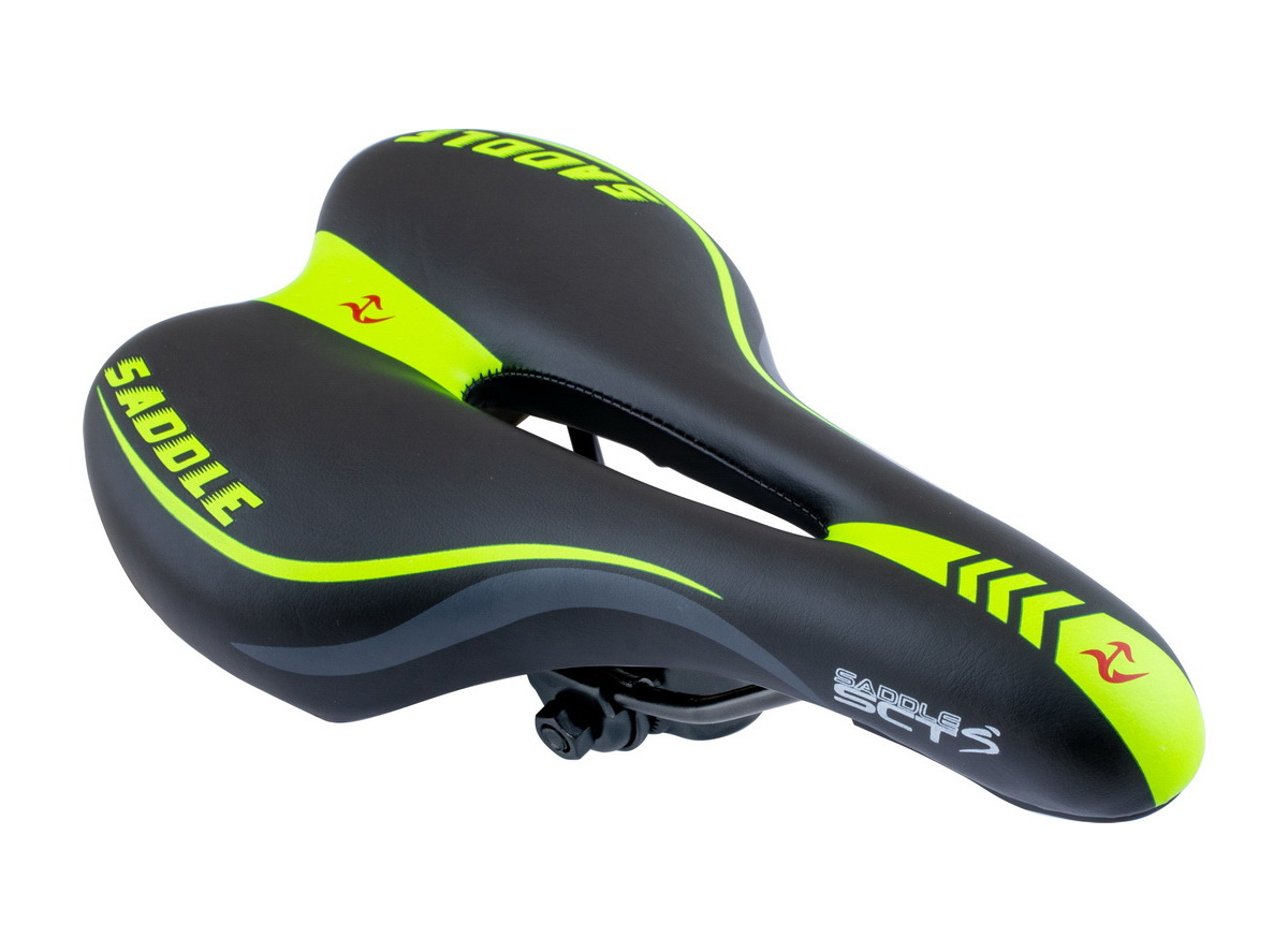 Sedlo mtb sa rupom atlanta crno neon žuto