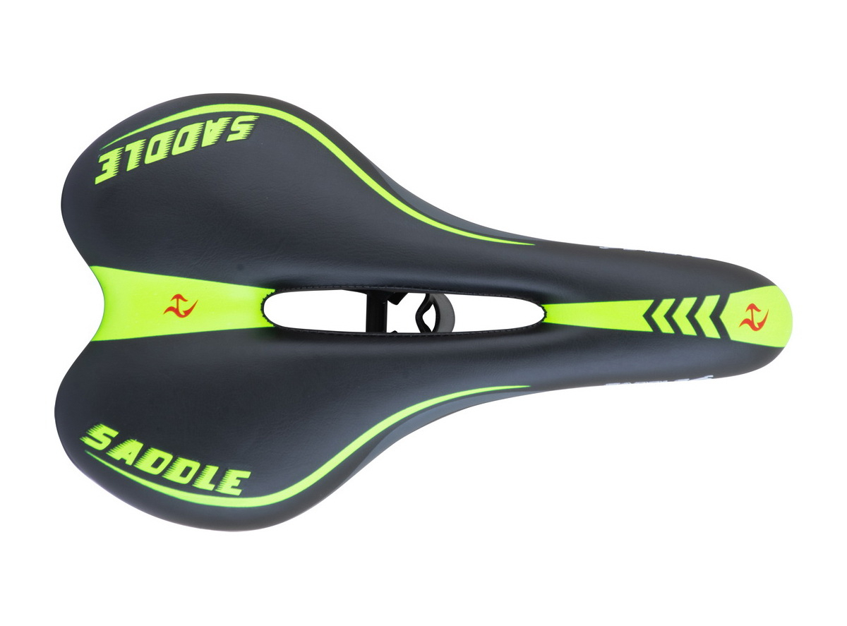 Sedlo mtb sa rupom atlanta crno neon žuto